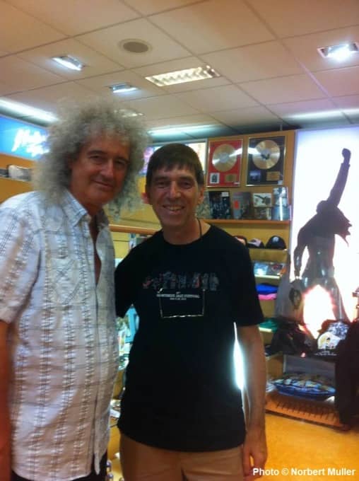 Brian May et Norbert Müller au Bazar Suisse