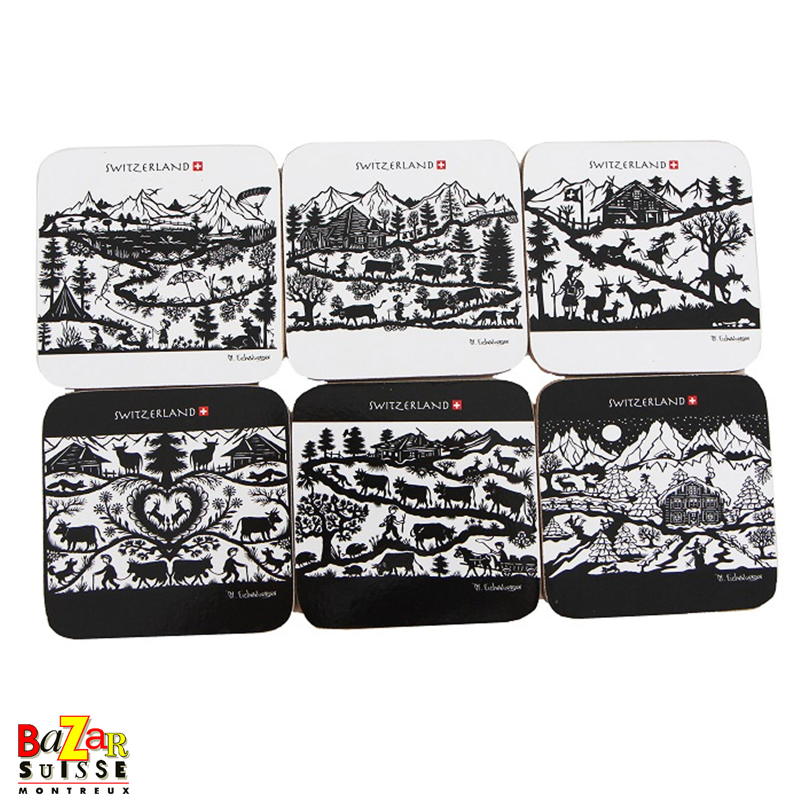 Sous-verres Poya - lot de 6