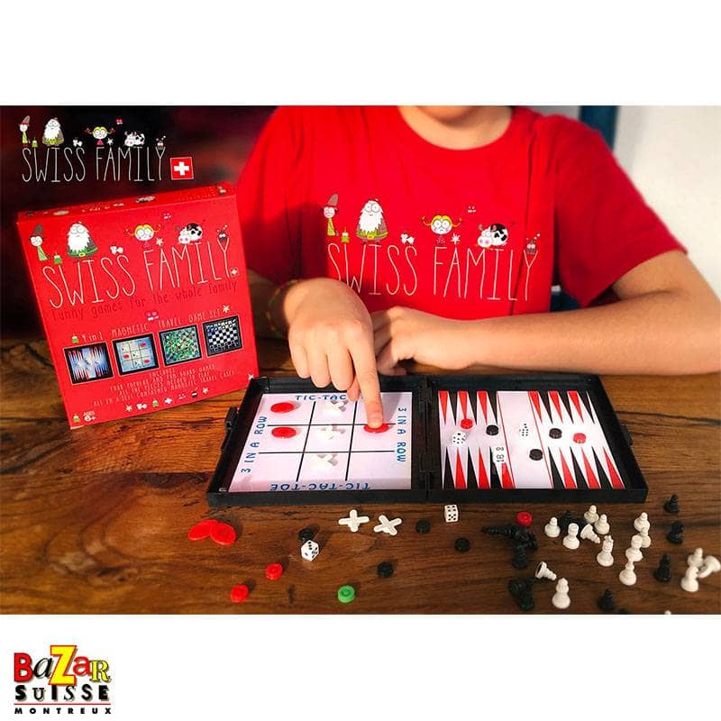 Jeu de voyage magnétique Swiss Family - 4 en 1