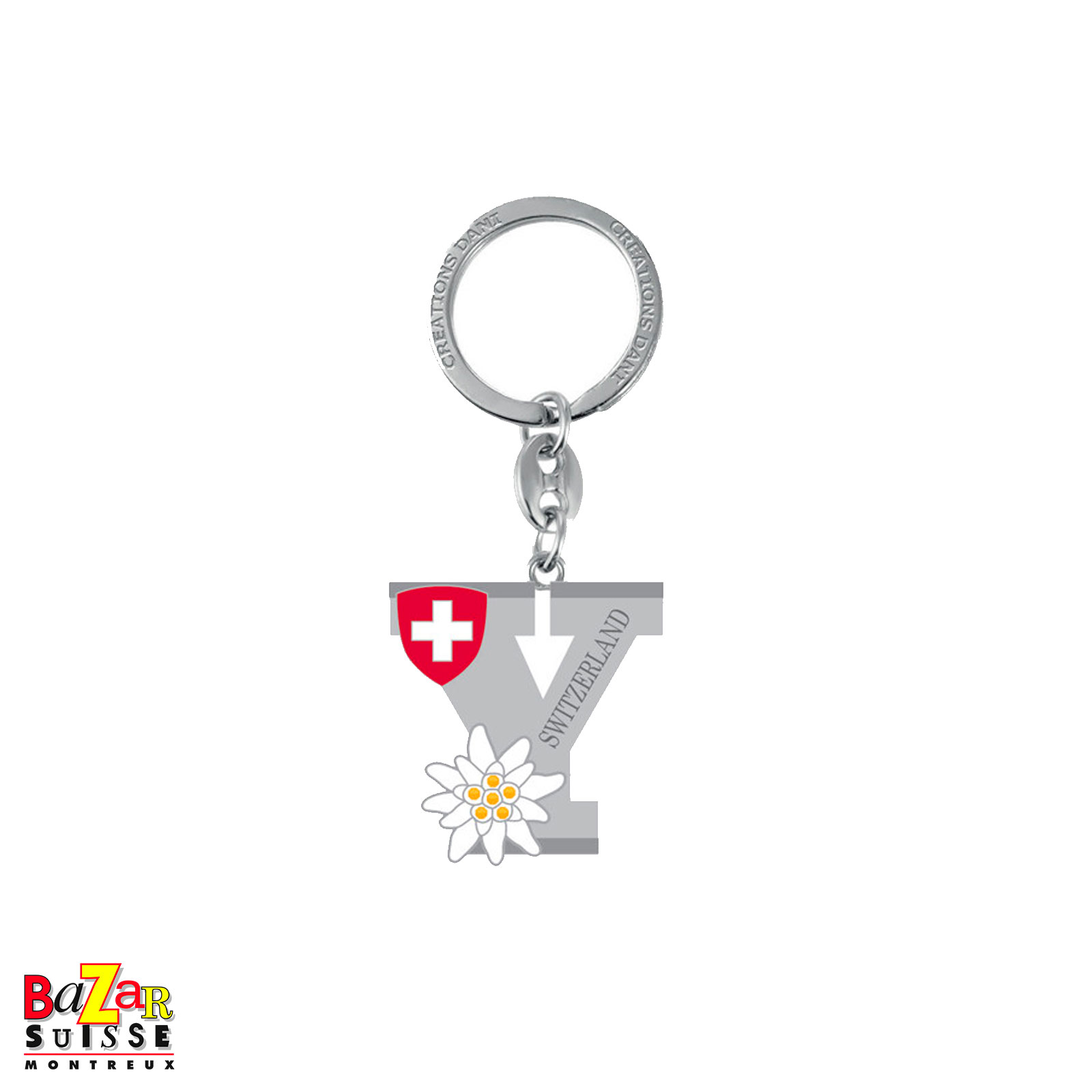 Porte-clés lettre "Y" et edelweiss