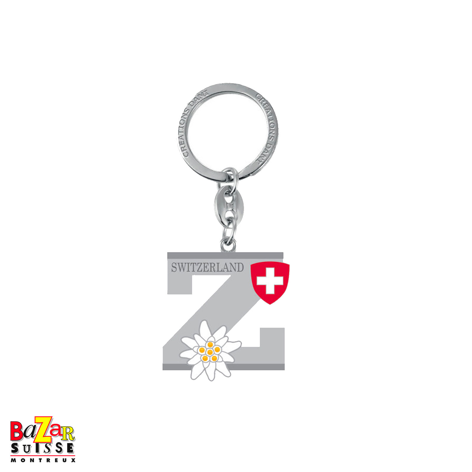 Porte-clés lettre "Z" et edelweiss