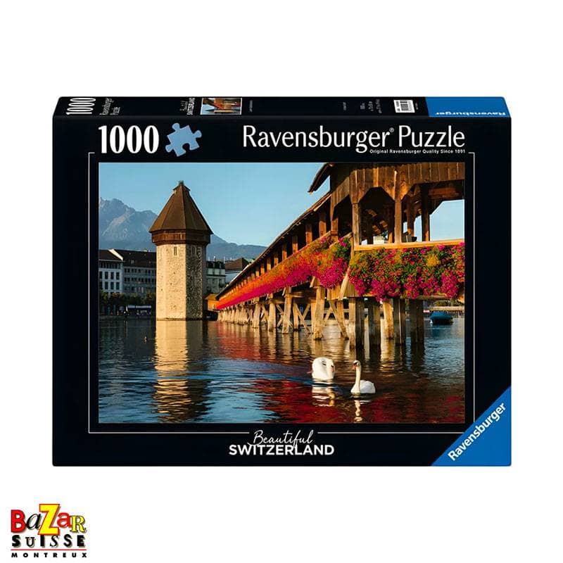 Puzzle Pont de la Chapelle de Lucerne - Ravensburger 1000 pièces