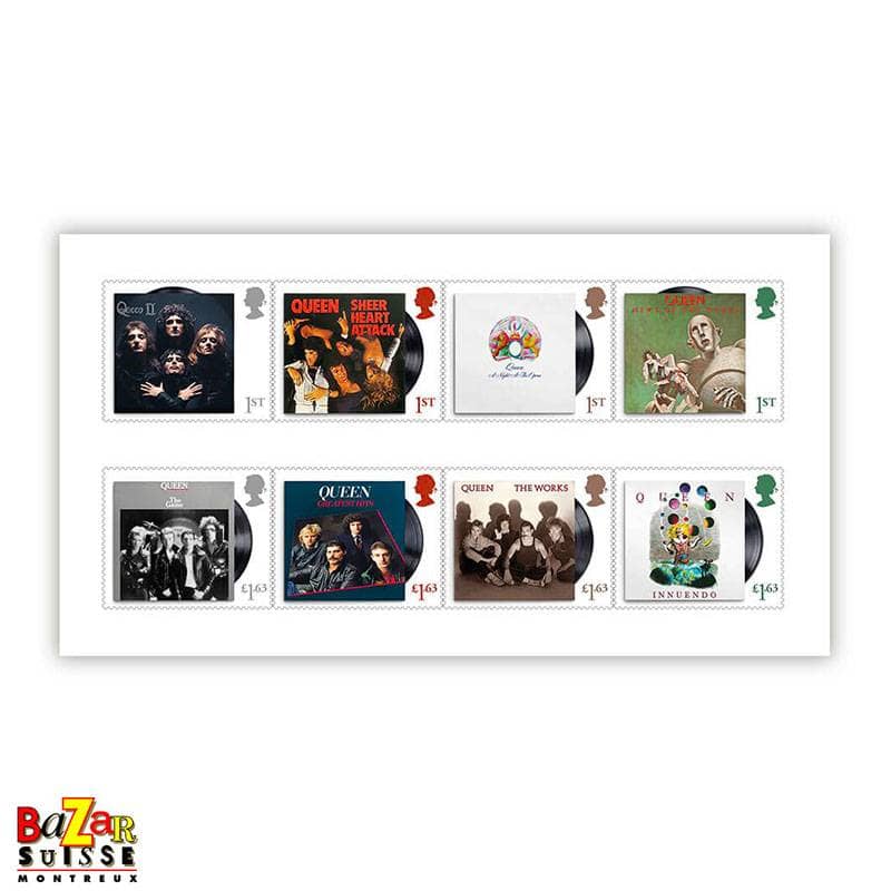 Set de 8 timbres Queen - pochettes d’albums