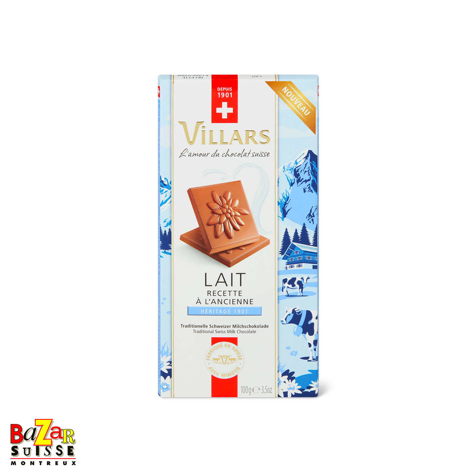 Chocolat au lait suisse à l’ancienne Villars - 100 g