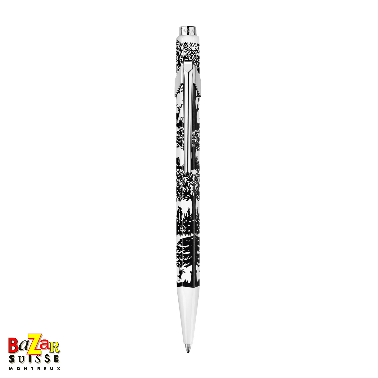 Stylo-bille Caran d’Ache 849 papier découpé