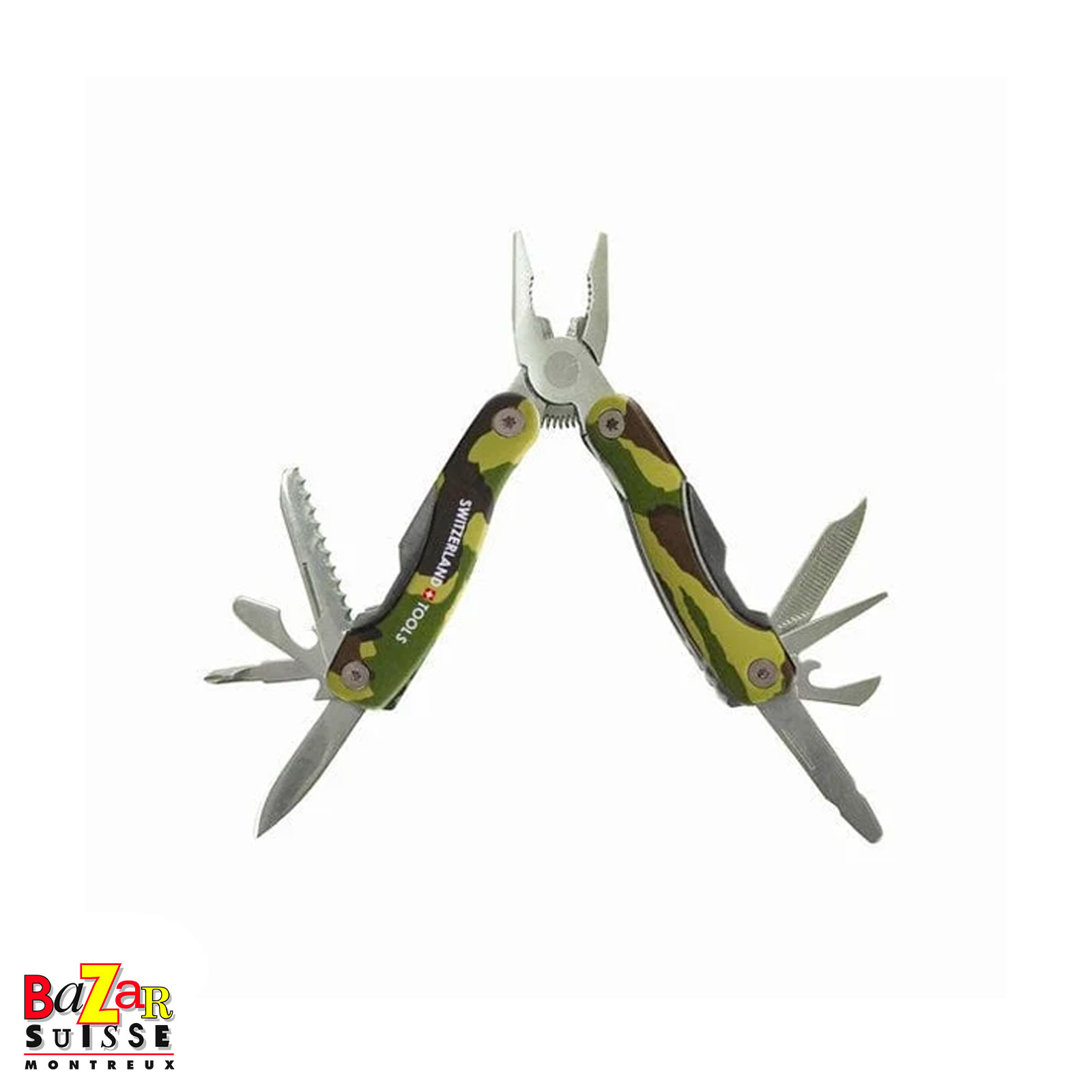 Multi-tool de poche camouflage - 9 fonctions