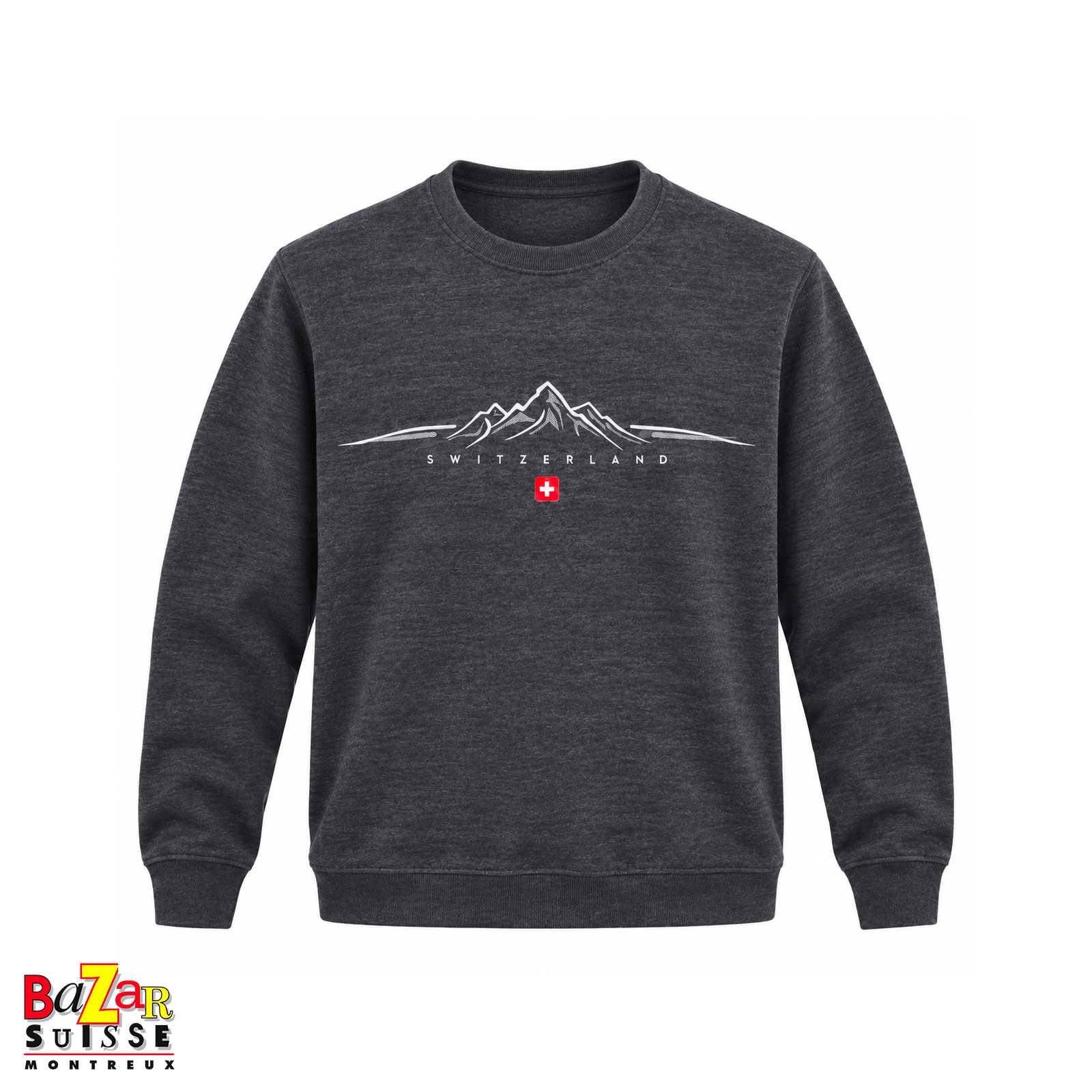 Sweatshirt Switzerland Mountain - gris anthracite