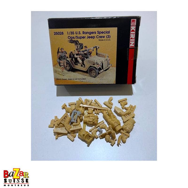 Figurines US Rangers Special Ops/Super Jeep Crew - Kirin 1/35