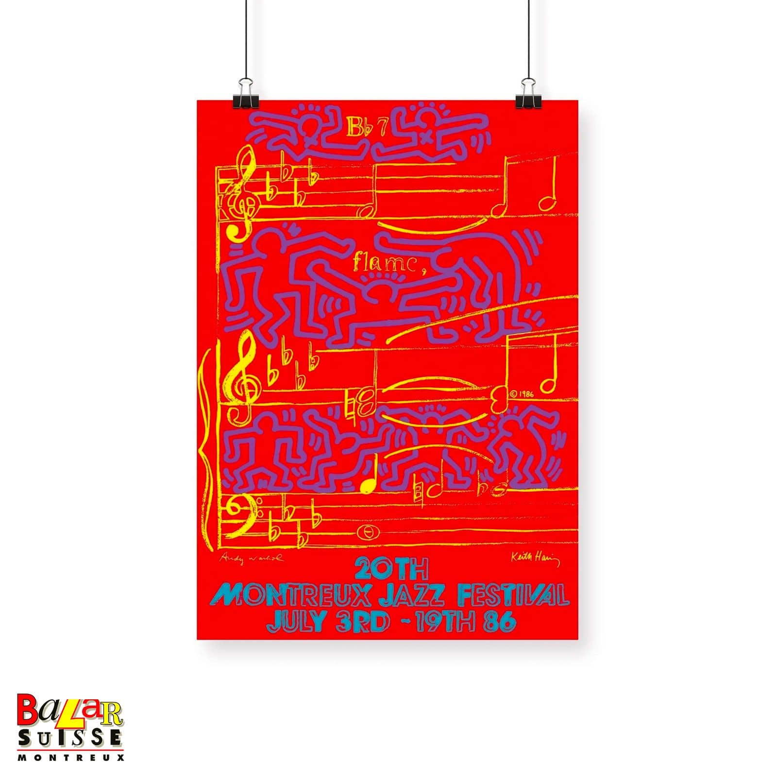 Affiche Montreux Jazz Festival 1986 - Andy Warhol & Keith Haring