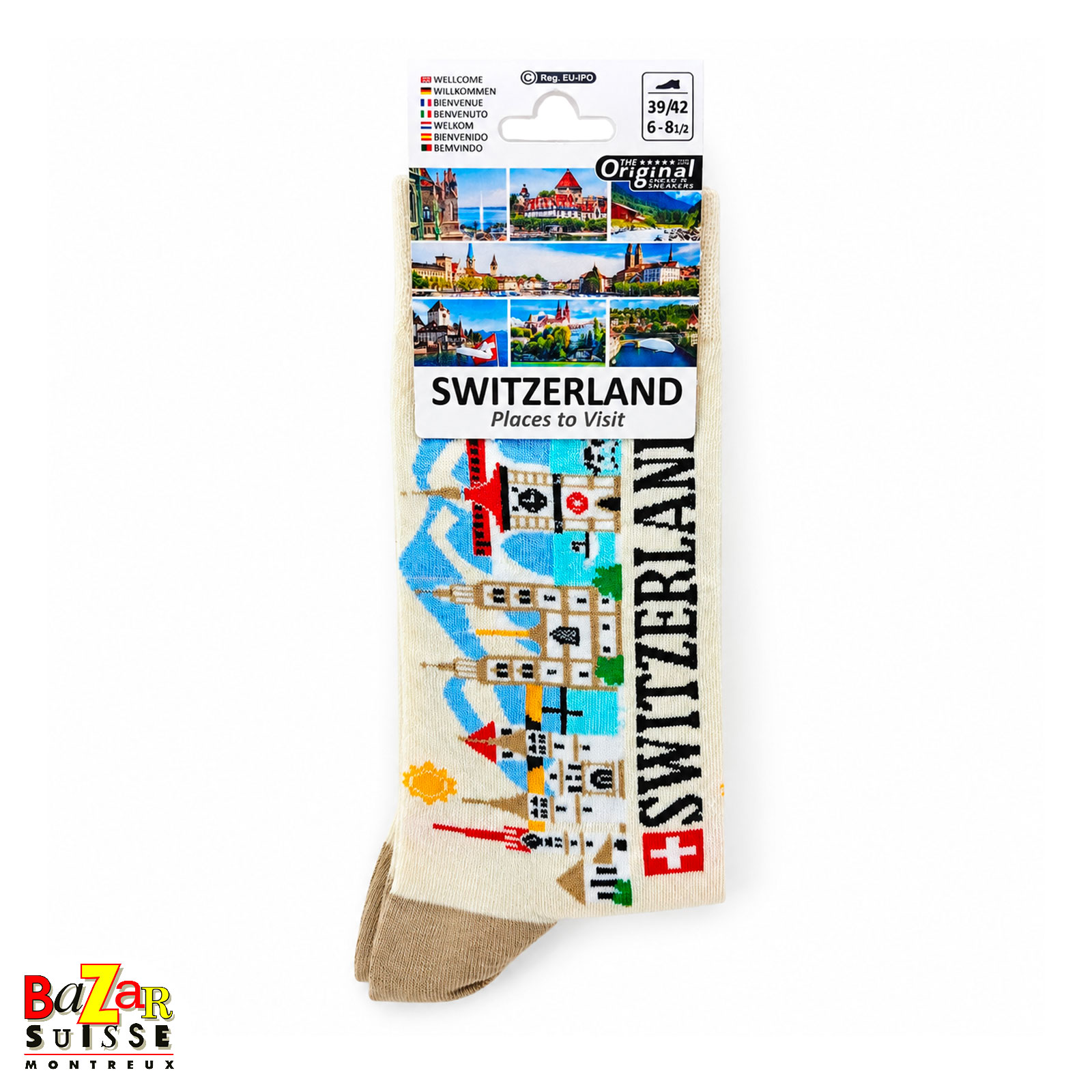 Chaussettes - lieux à visiter en Suisse