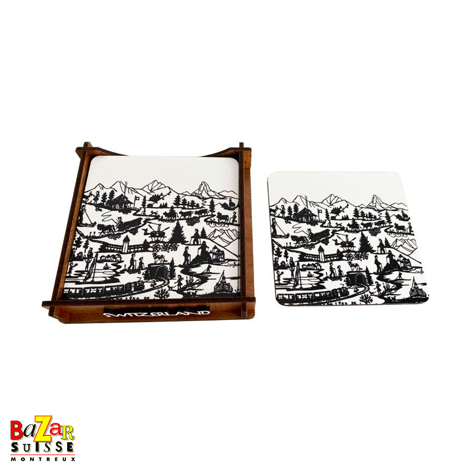 Dessous de verre Poya - Lot de 6, 10 x 10 cm