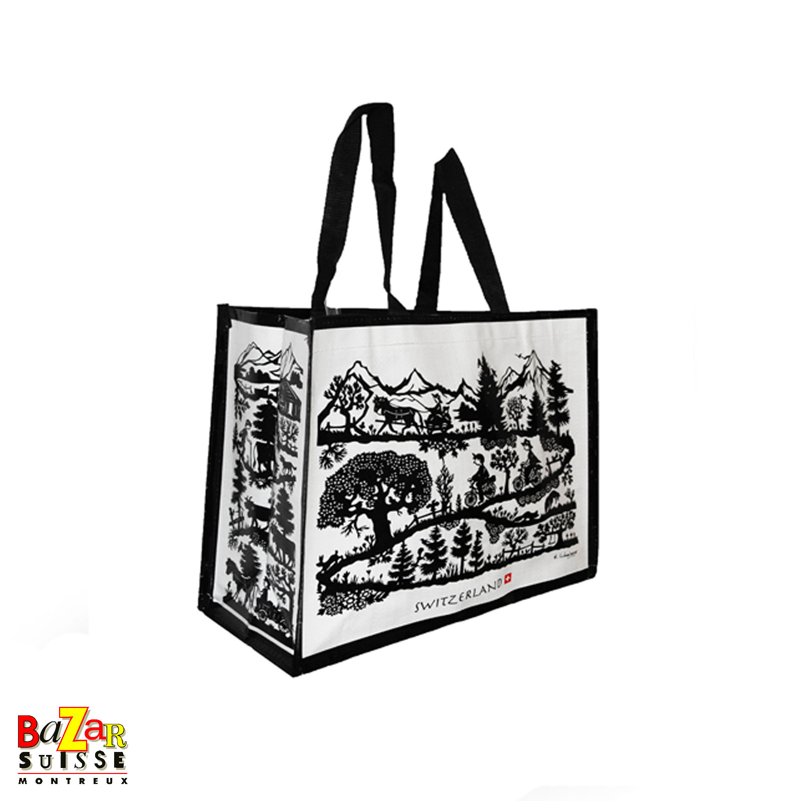 Sac à commissions Poya - Noir et blanc