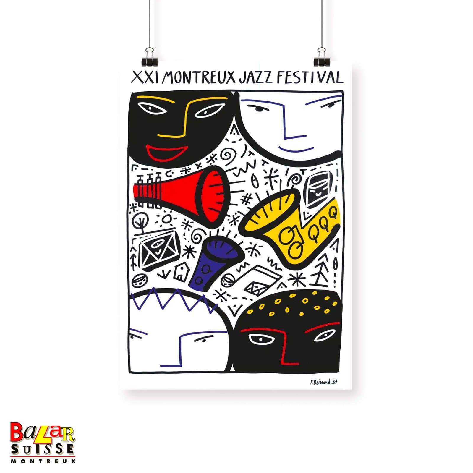 Affiche Montreux Jazz Festival 1987 - François Boisrond