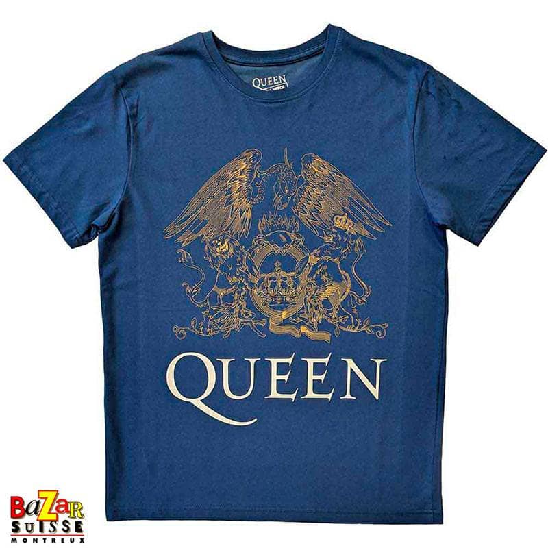 T-shirt Queen - Crest, bleu