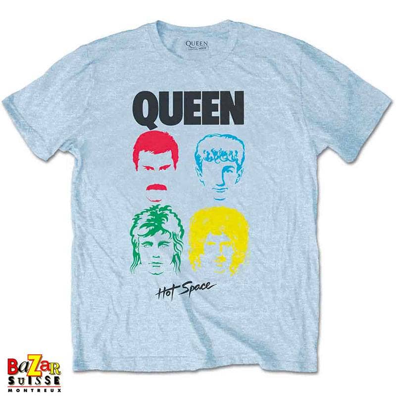 T-shirt Queen - Hot Space, bleu clair