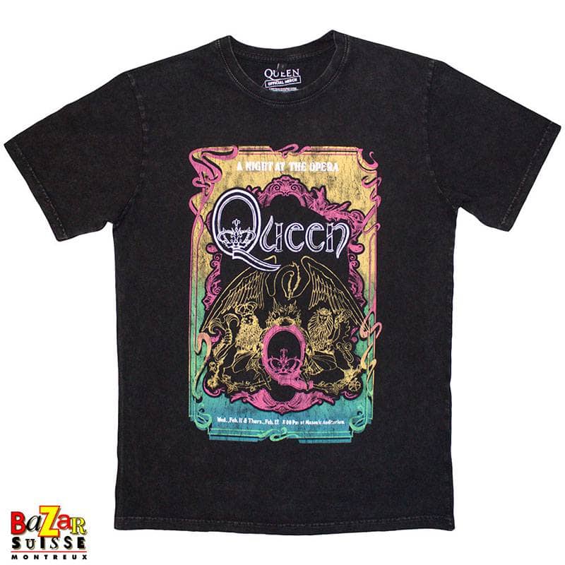 T-shirt Queen - A Night at the Opera Tour ’76, noir