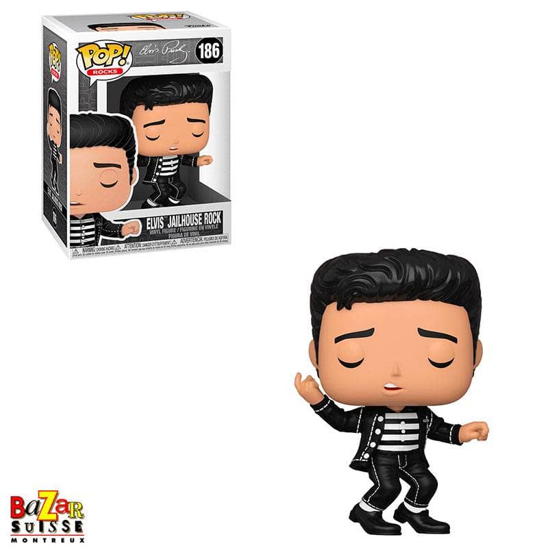 Figurine Funko Pop! Rocks - Elvis Presley Jailhouse Rock n° 186