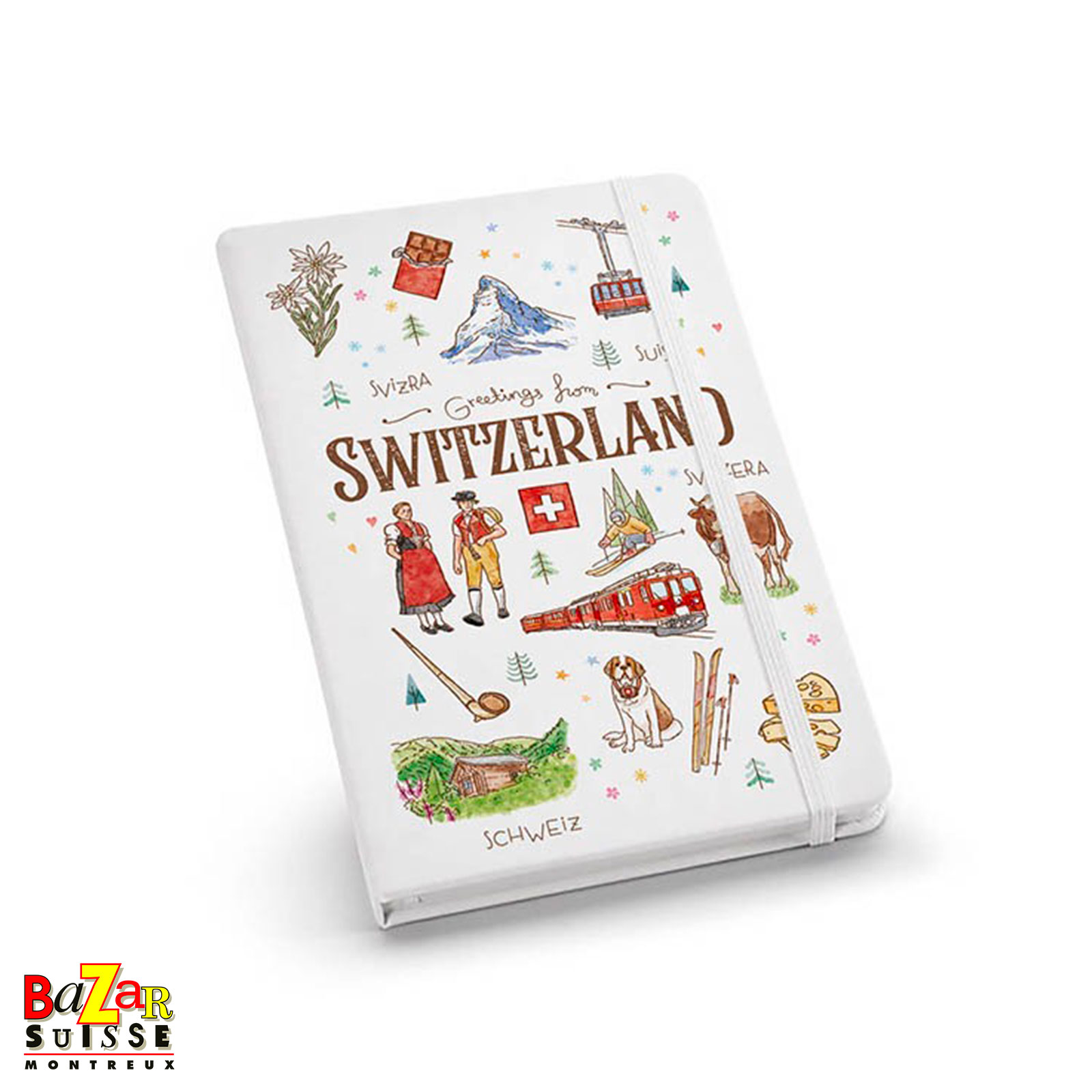 Bloc-notes Switzerland - motifs suisses et pages vierges