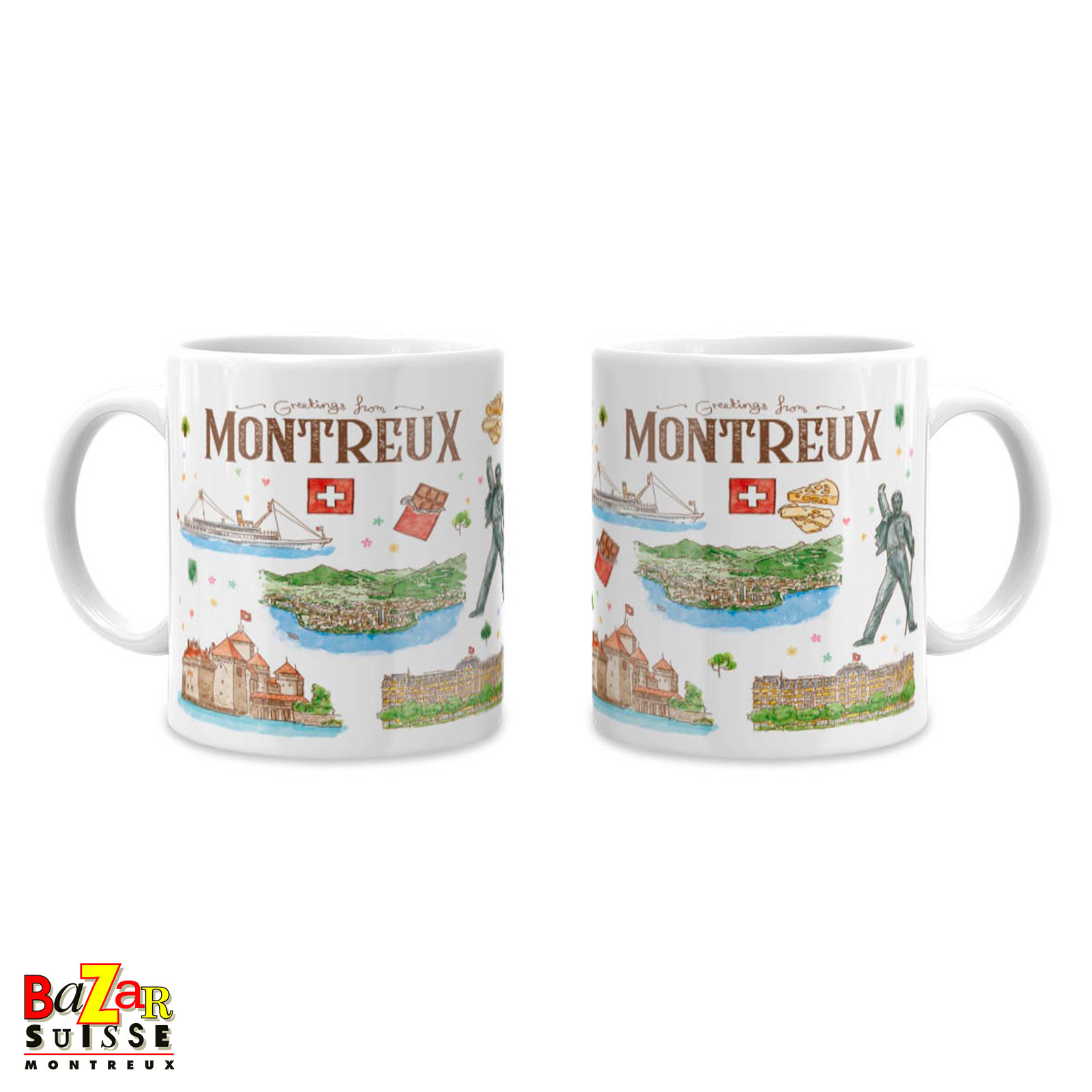Tasse Montreux - décor illustré