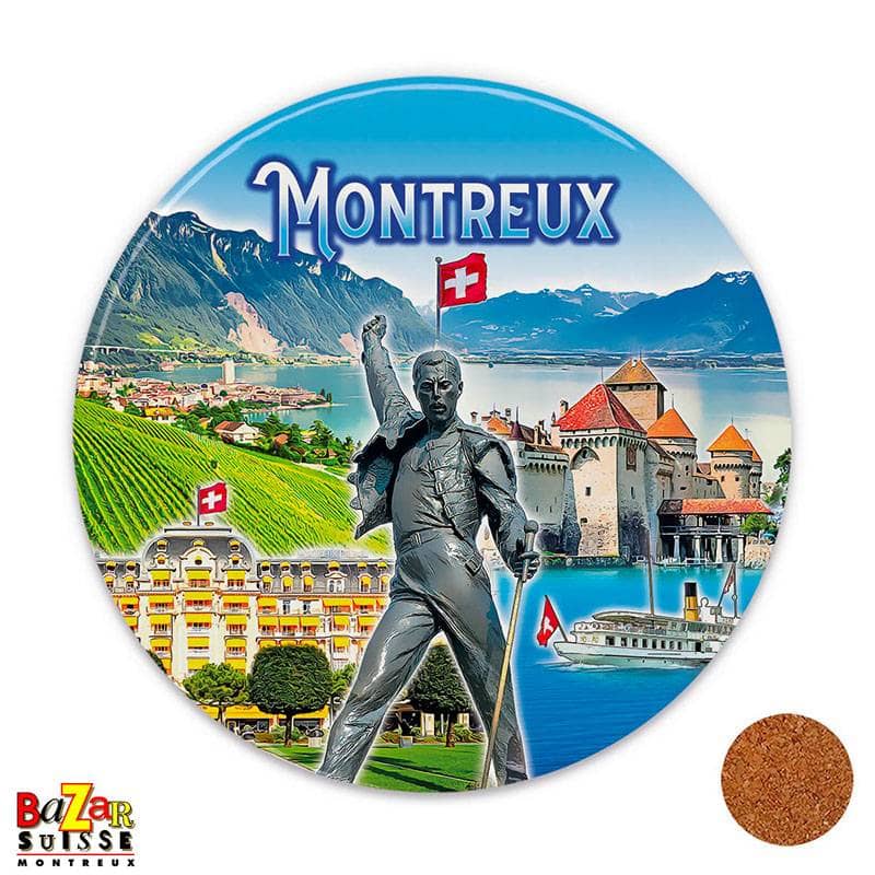Dessous de plat rond Montreux - panorama, 16 cm
