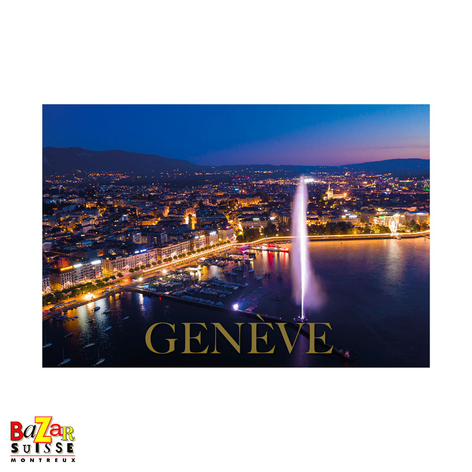 Aimant Genève - Jet d’eau illuminé