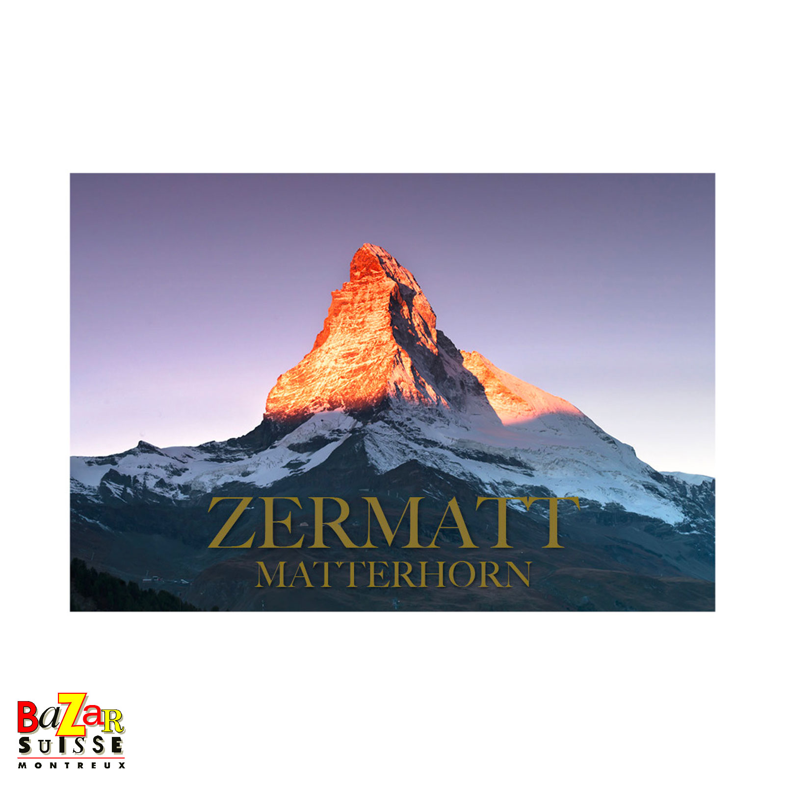 Aimant Zermatt - Cervin aux reflets orangés