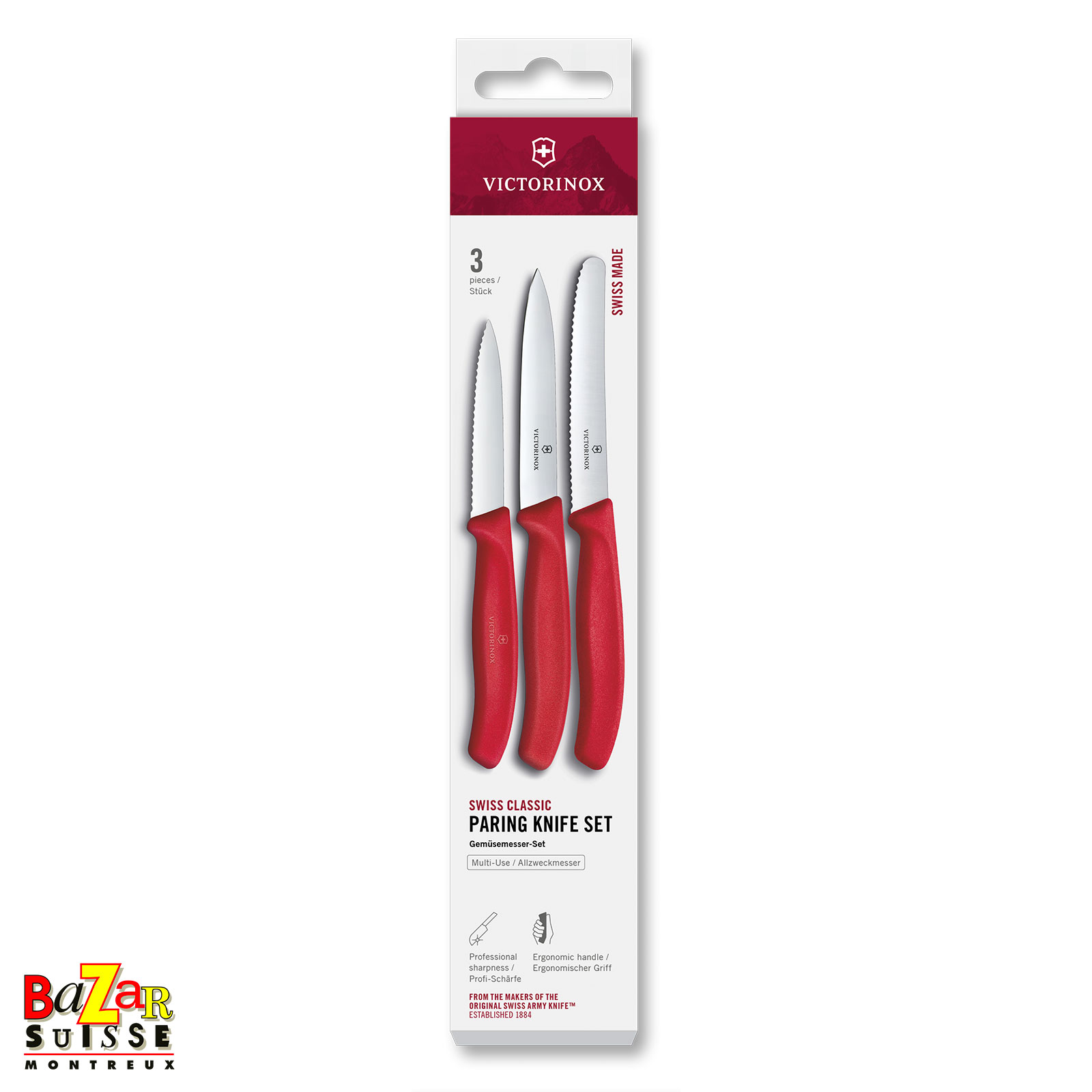 Victorinox Swiss Classic - 3 couteaux d’office