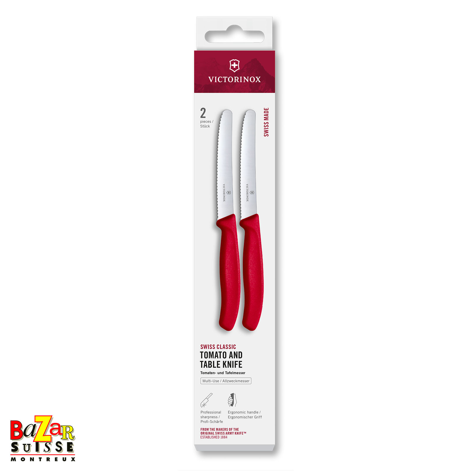 Victorinox Swiss Classic - 2 couteaux à tomates et de table