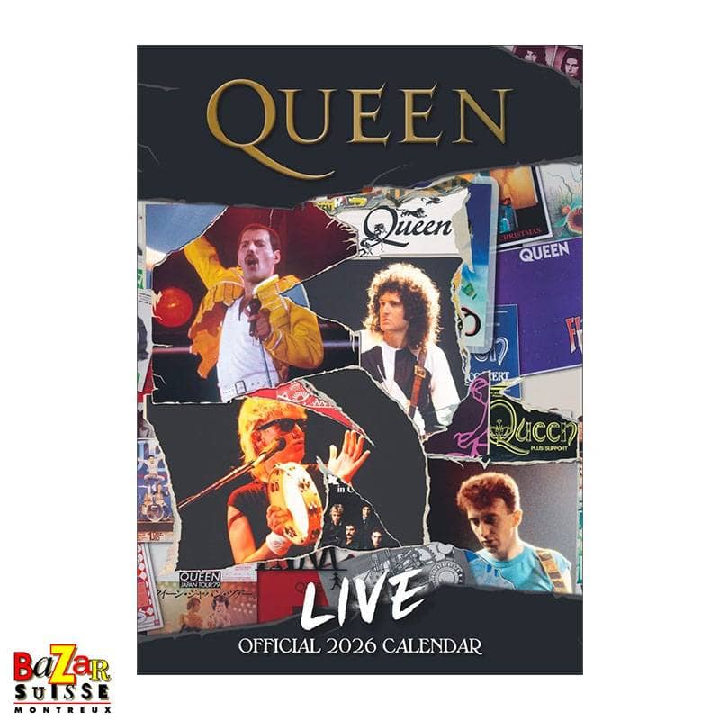 Calendrier Queen officiel 2026 - Live