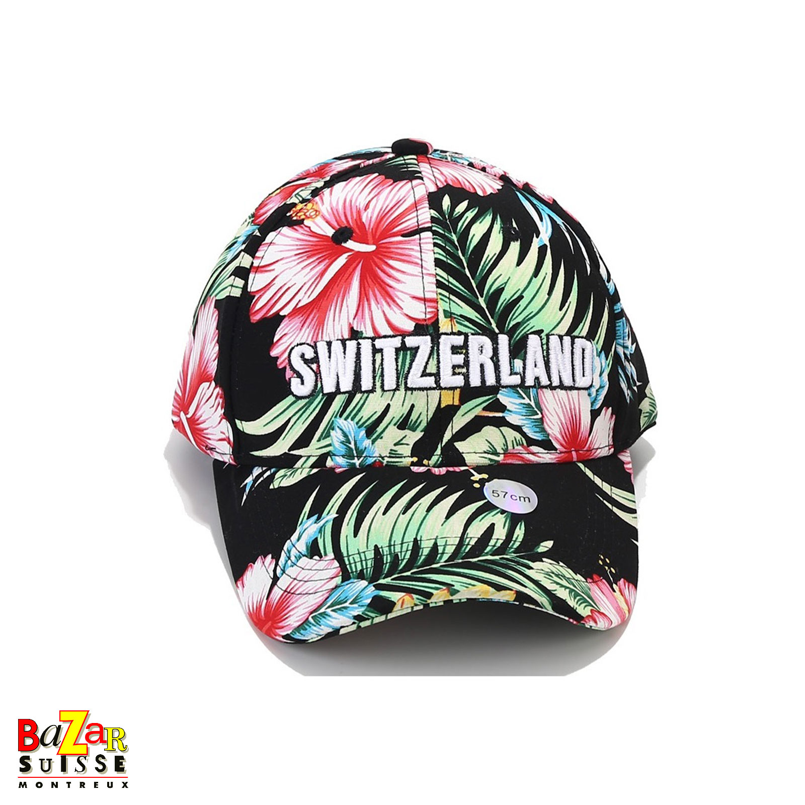 Casquette Switzerland à fleurs - coton