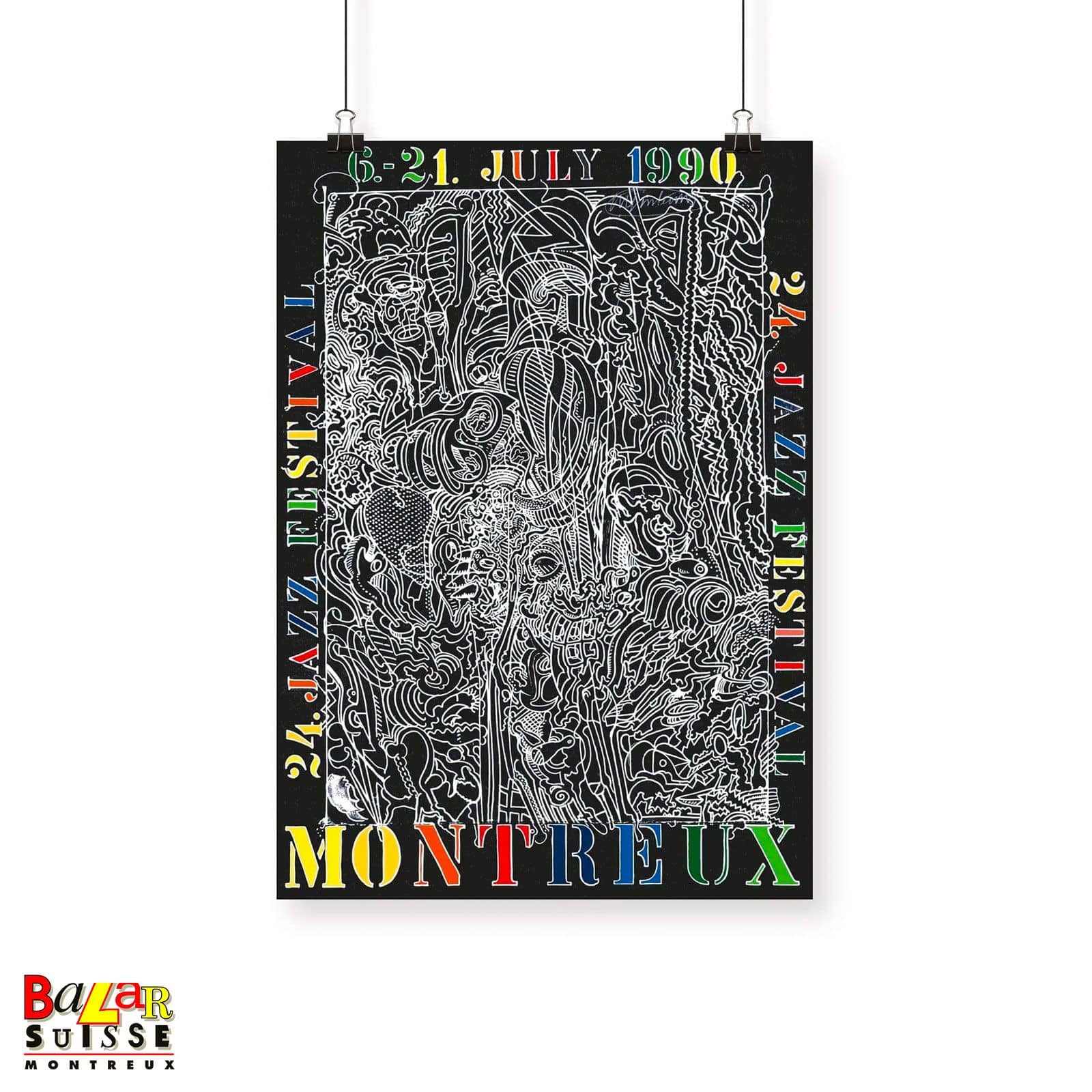 Affiche Montreux Jazz Festival 1990 - Bernhard Luginbühl