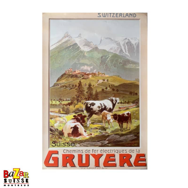 Poster Gruyère - Chemins de fer électriques