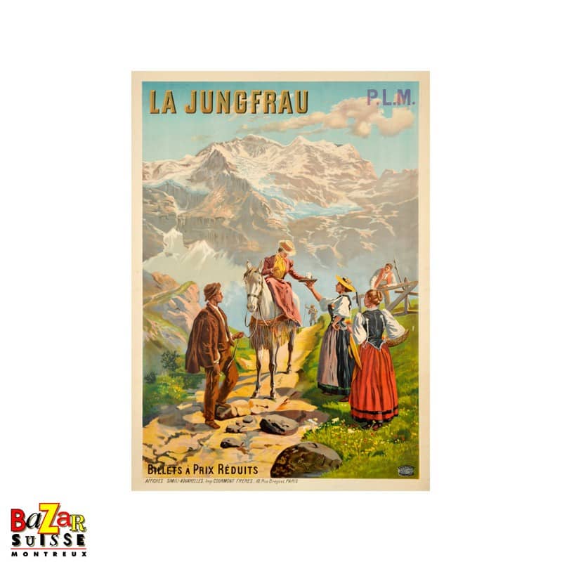 Poster Jungfrau - Affiche touristique alpine