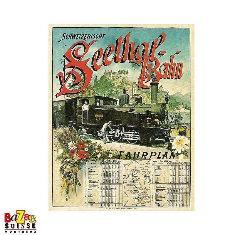 Poster Seethal-Bahn - Locomotive à vapeur