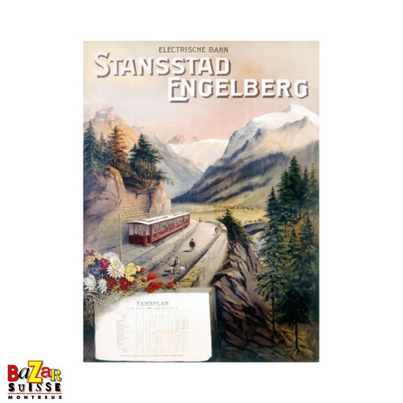 Poster ferroviaire Stansstad Engelberg - 50 x 70 cm