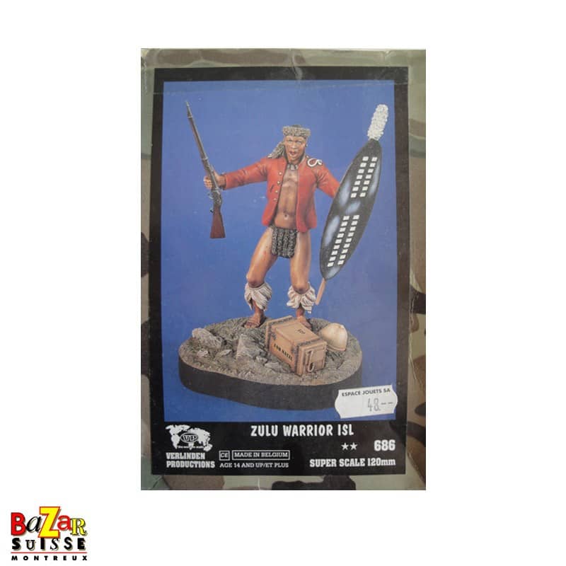 Figurine Zulu Warrior ISL - Verlinden - 120 mm