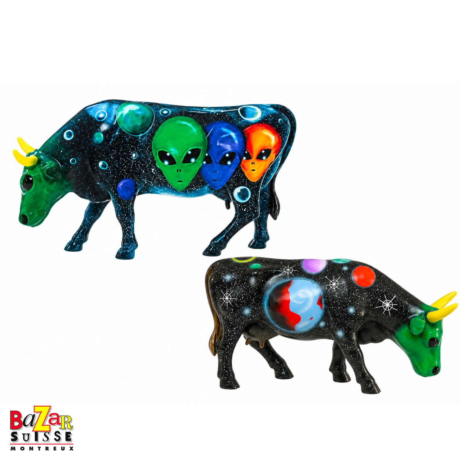 Vache Cosmic Daisy - CowParade - 16 x 5 x 11 cm