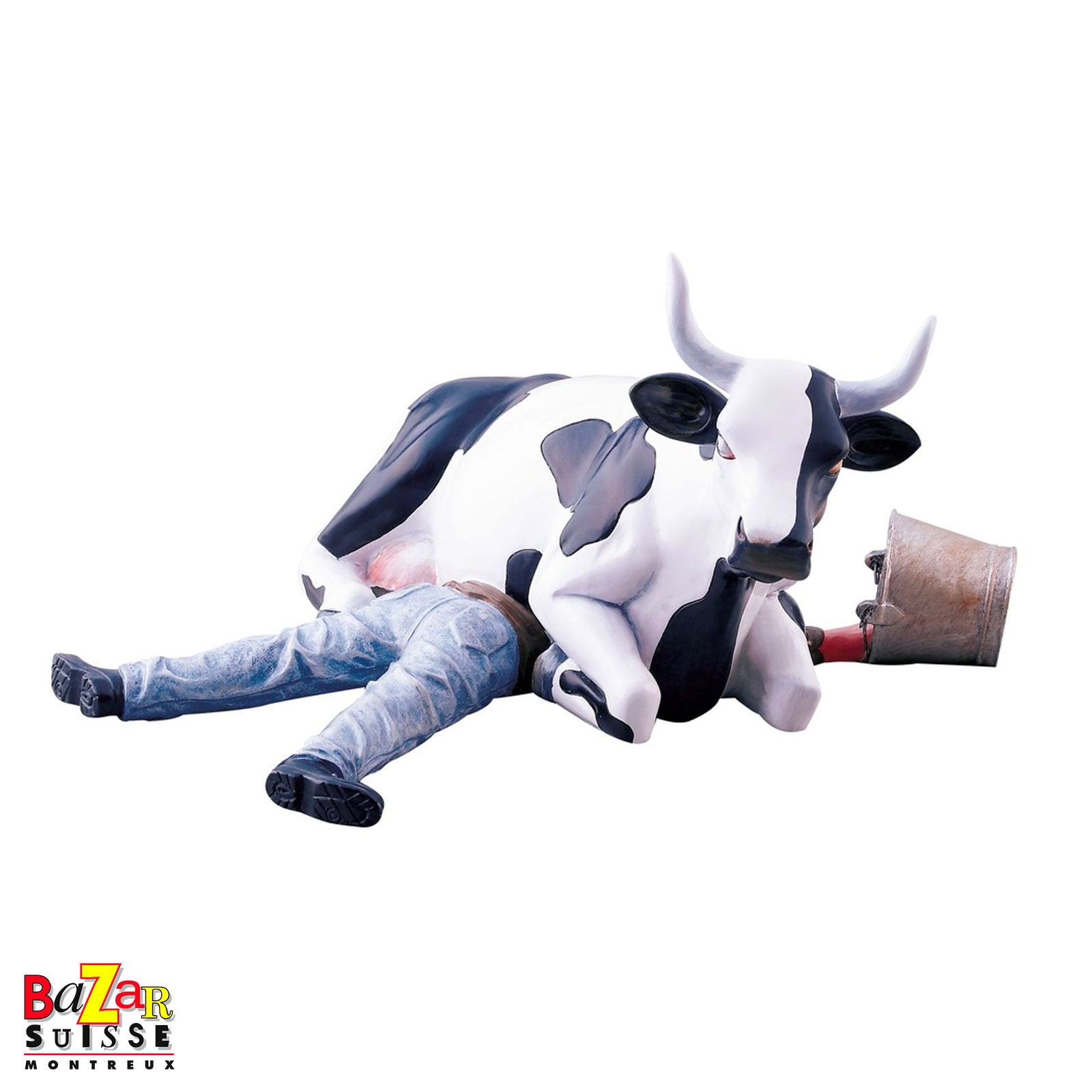 Vache Ni Mu / Sitting on Man - CowParade - 16 x 5 x 11 cm