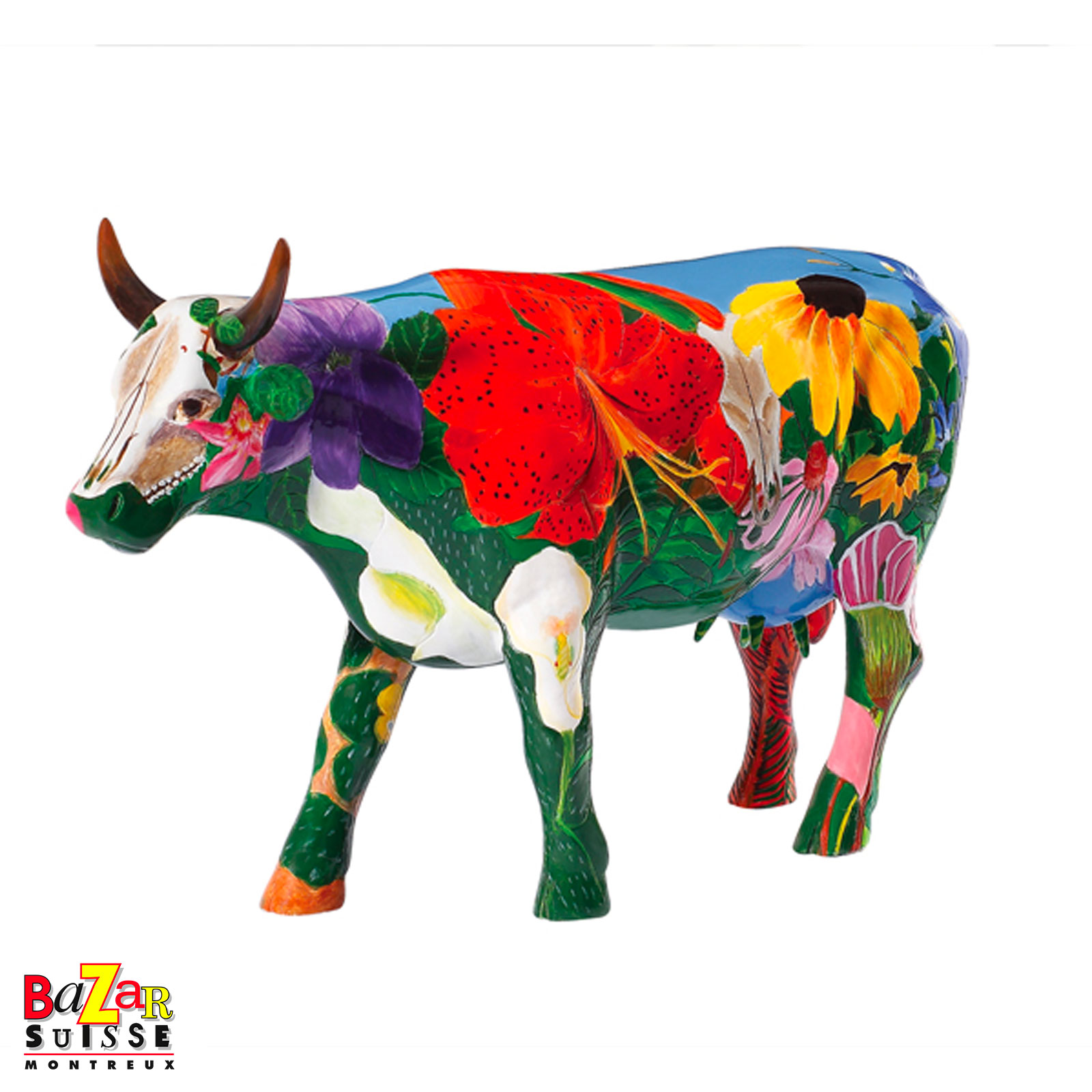 Vache Georgia O’Kowliffe - CowParade - 30 x 9 x 20 cm