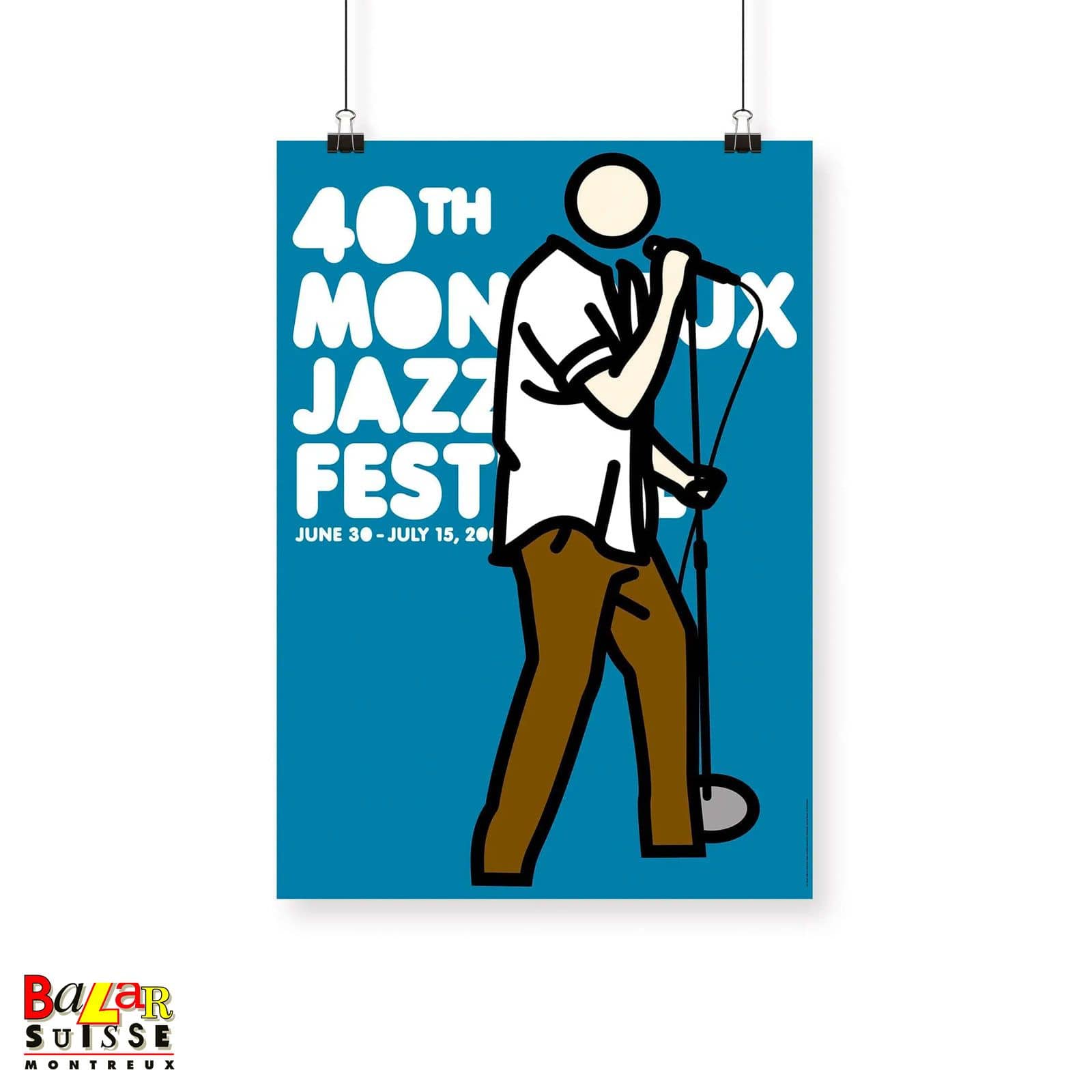 Affiche Montreux Jazz Festival 2006 - bleu - Julian Opie