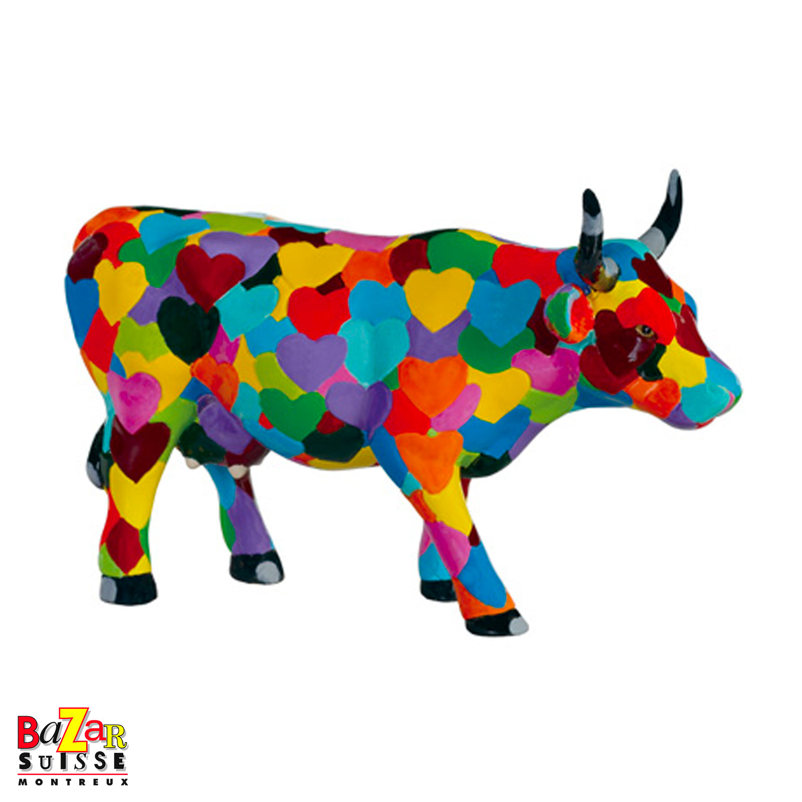 Vache Heartstanding Cow - CowParade - 15 x 6 x 9,5 cm