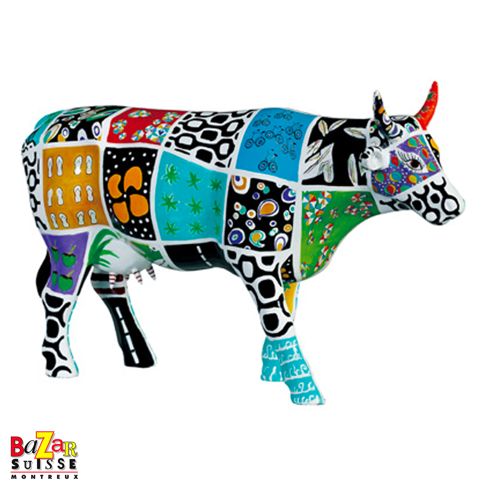 Vache Cowcado de Impanema - CowParade - 30 x 9 x 20 cm