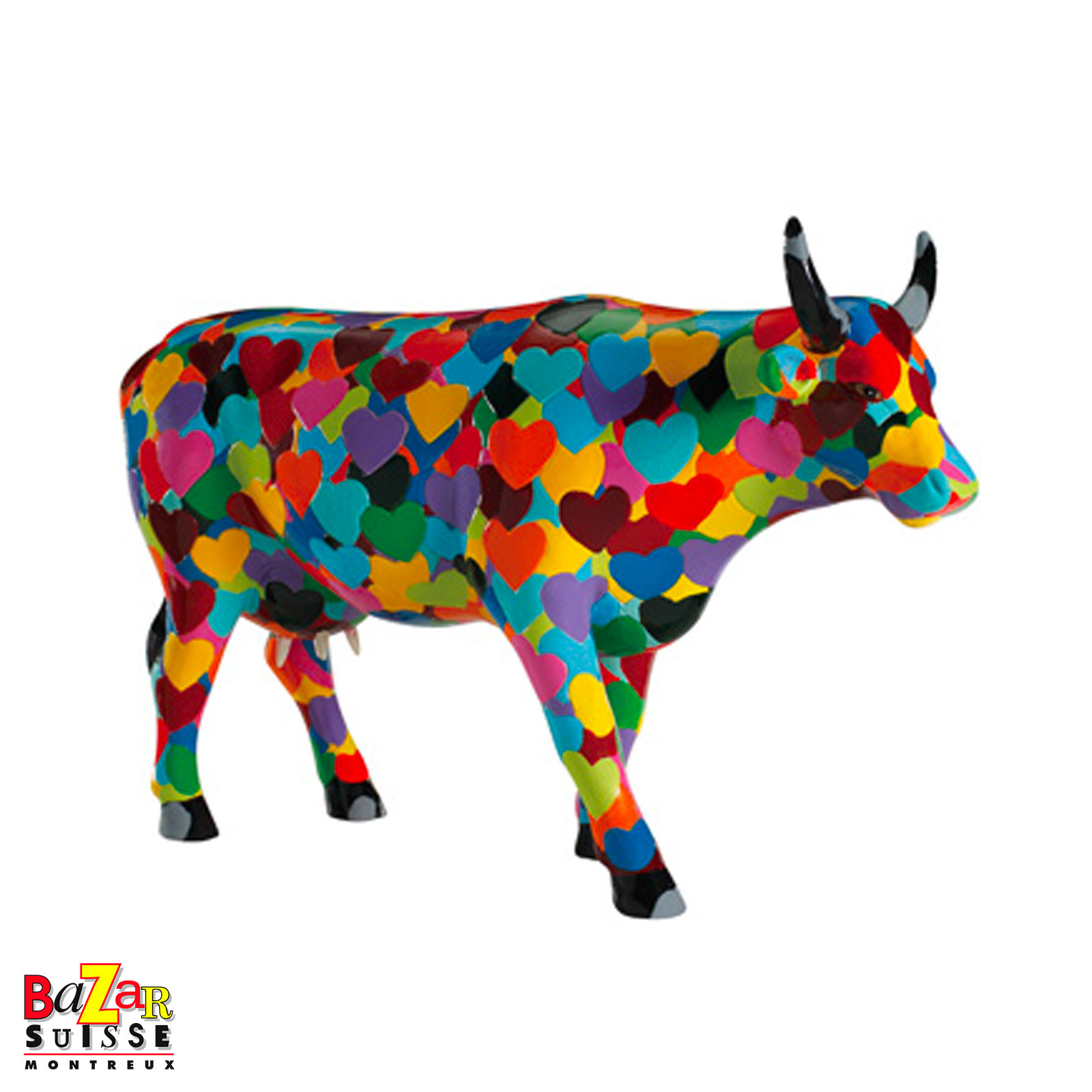 Vache Heartstanding Cow - CowParade - 30 x 9 x 20 cm