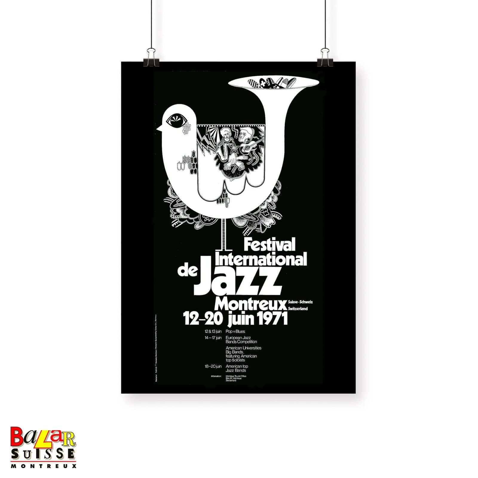 Affiche Montreux Jazz Festival 1971 - Bruno Gaeng