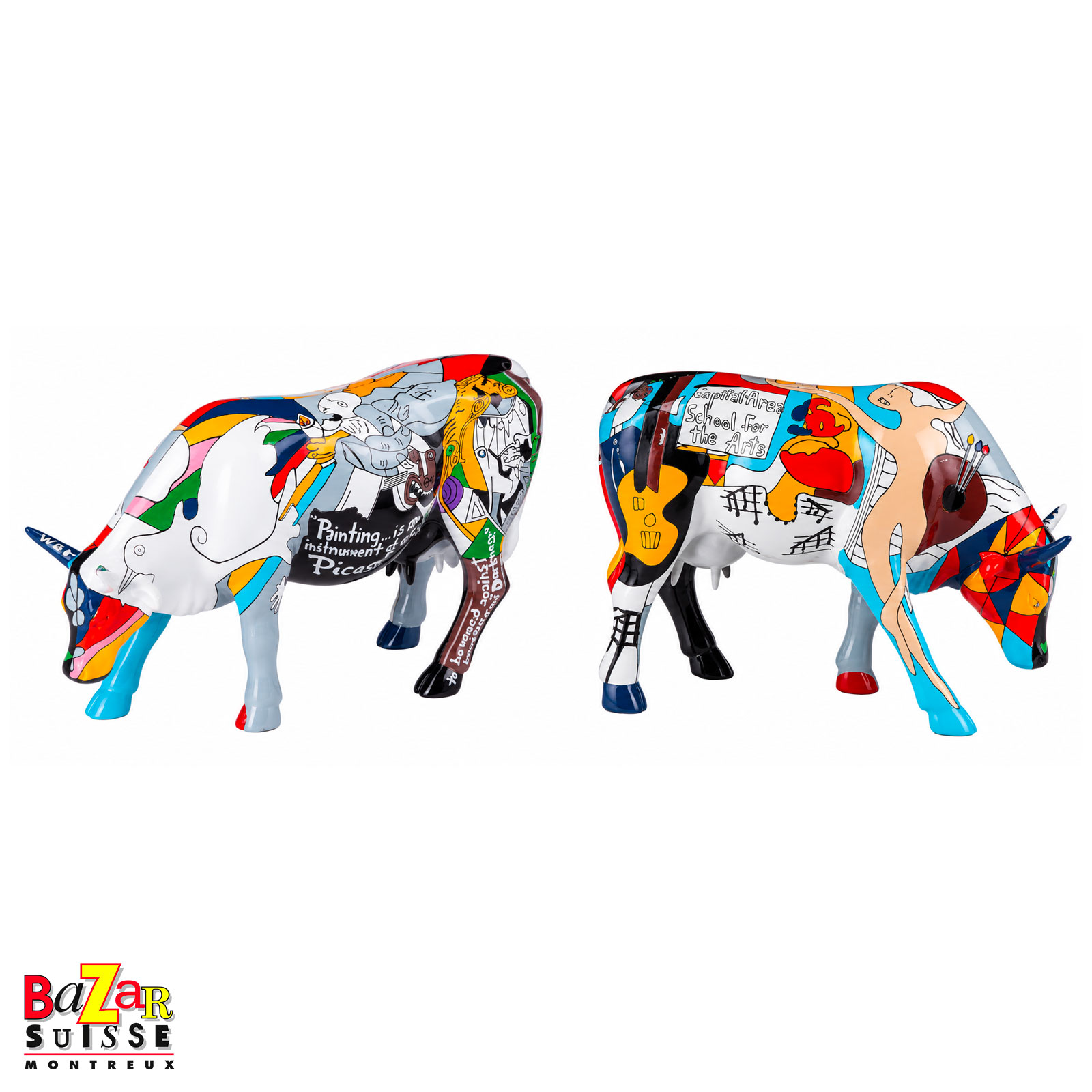 Vache Picowso’s School for the Arts - CowParade - 30 x 9 x 20 cm