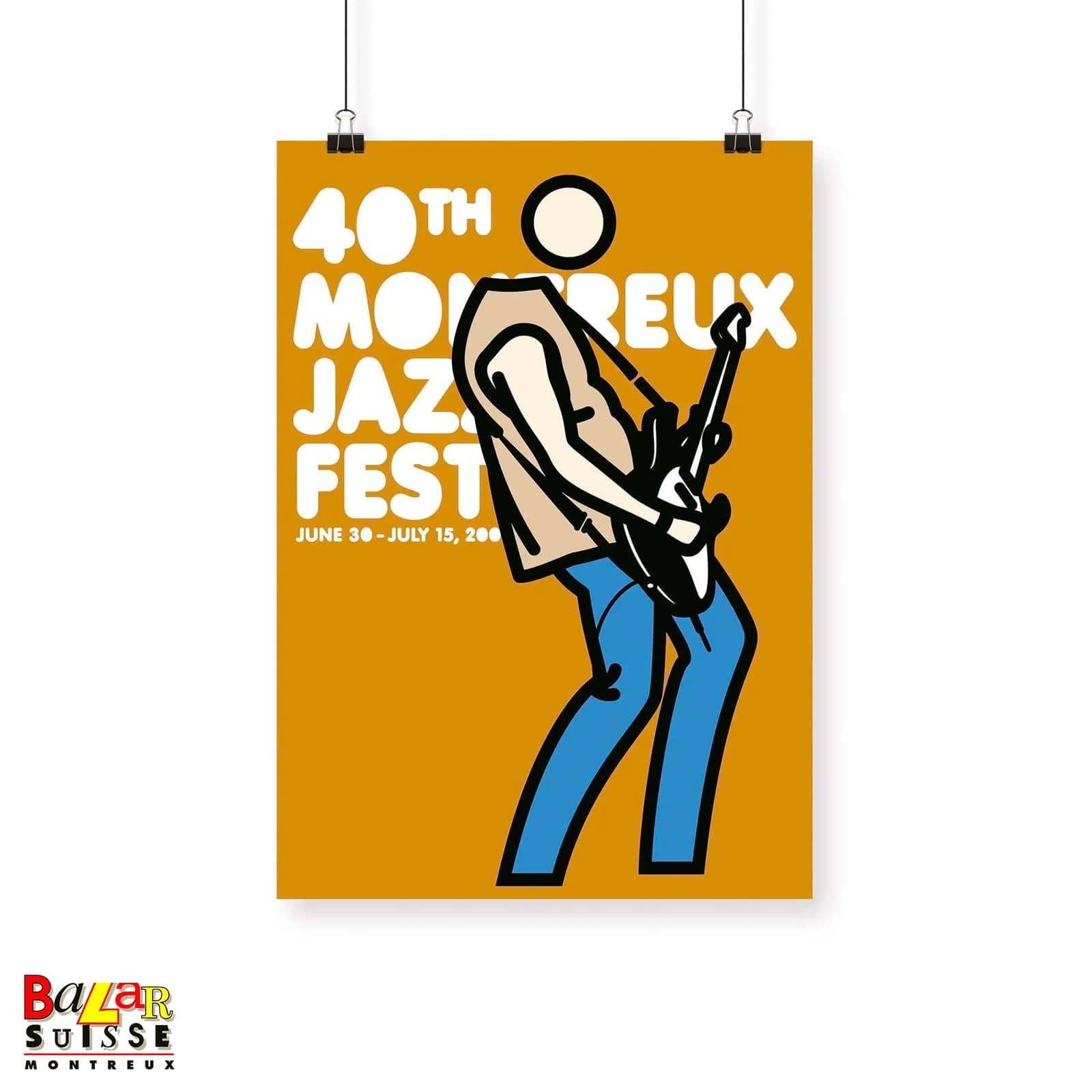 Affiche Montreux Jazz Festival 2006 - Julian Opie - orange