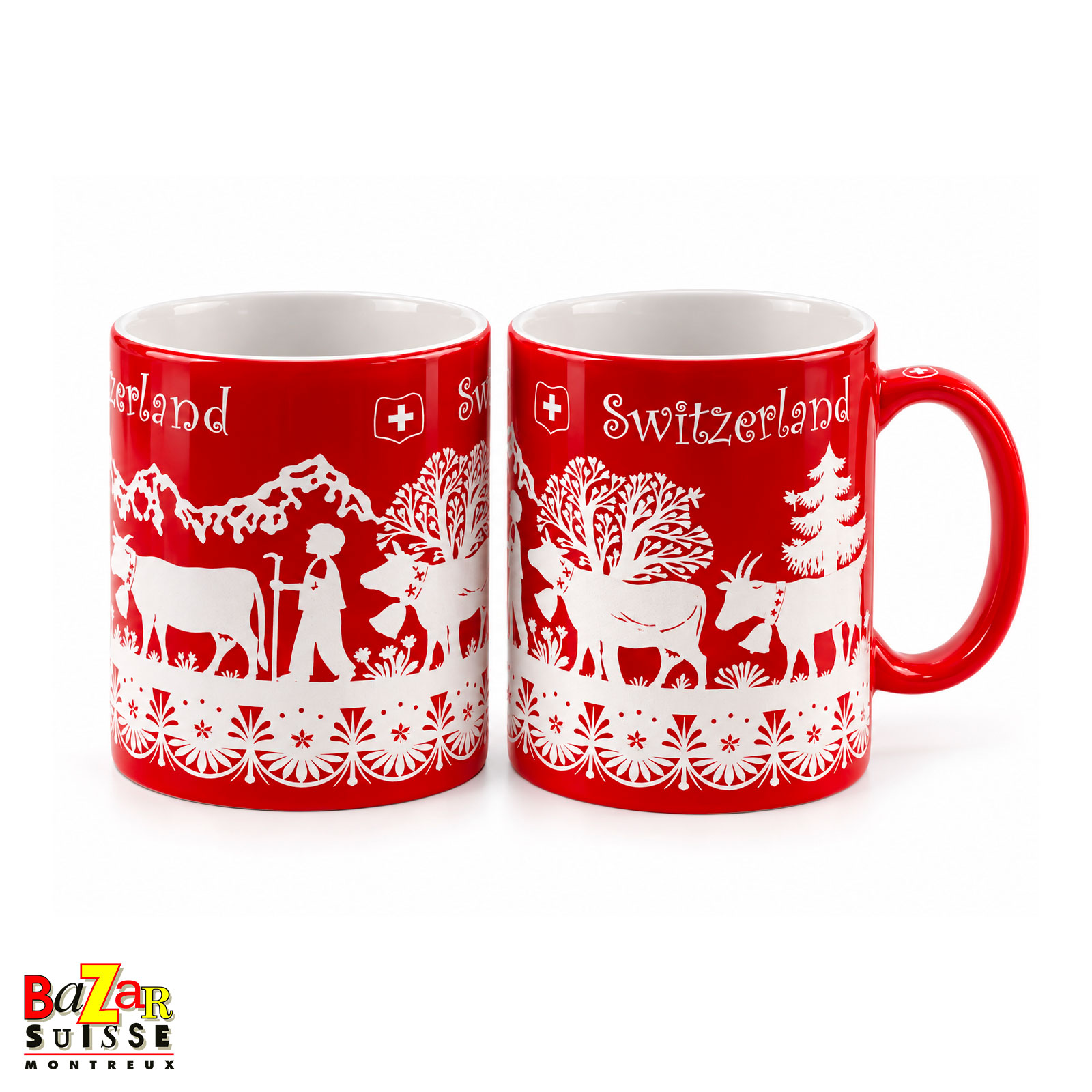 Tasse en céramique - poya rouge