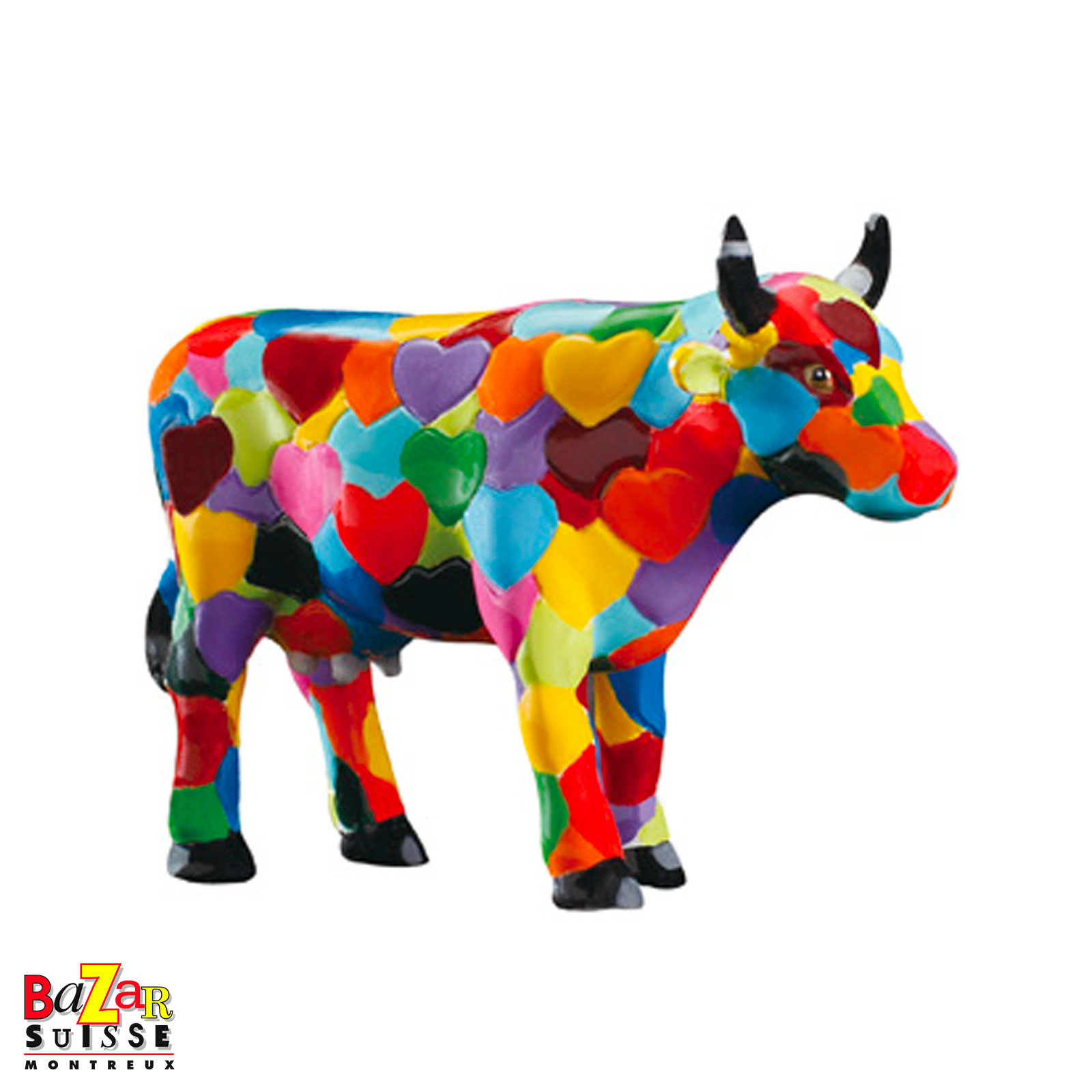 Vache Heartstanding Cow - CowParade - 7 x 2 x 4 cm