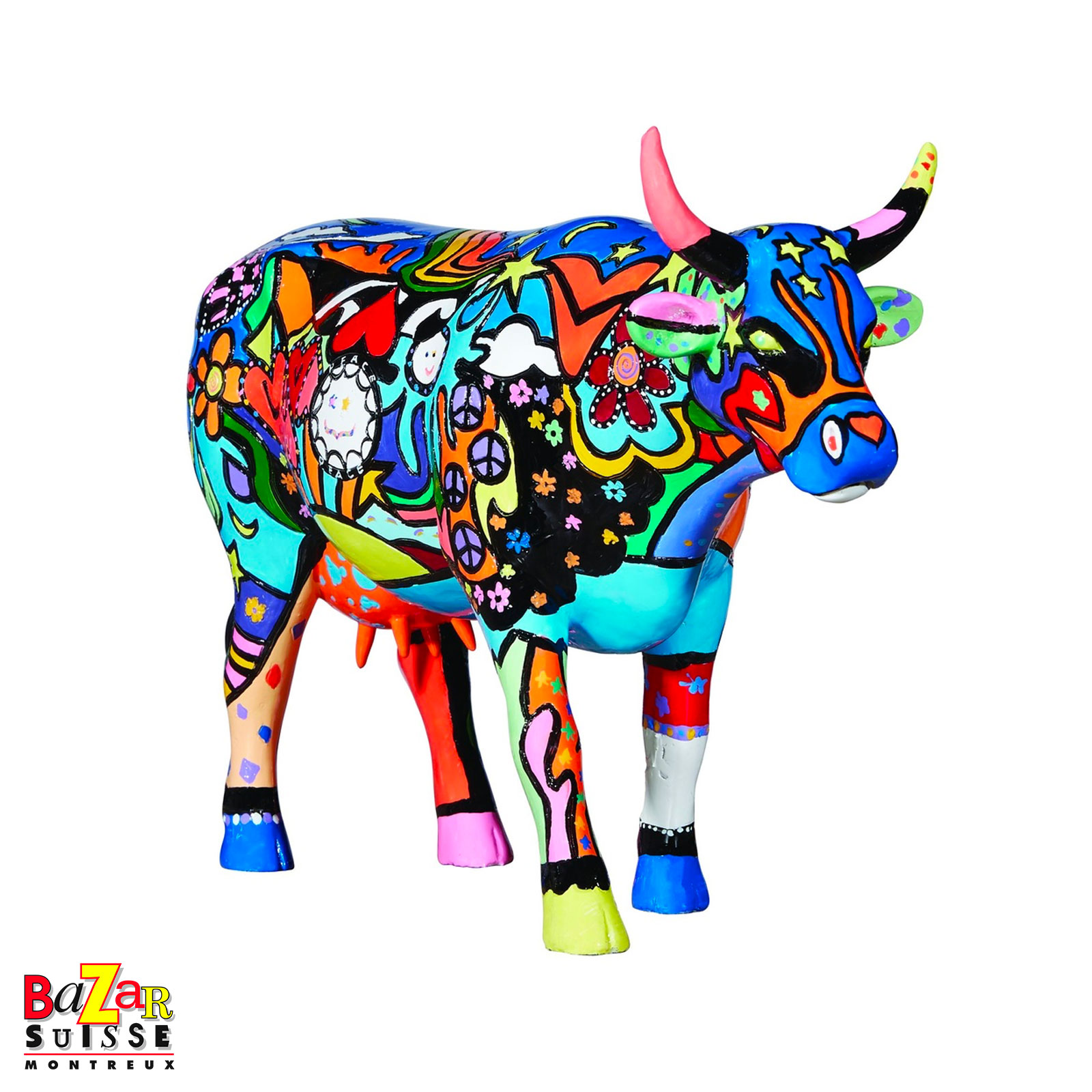 Vache Moosy in the sky with Diamonds - CowParade - 30 x 9 x 20 cm