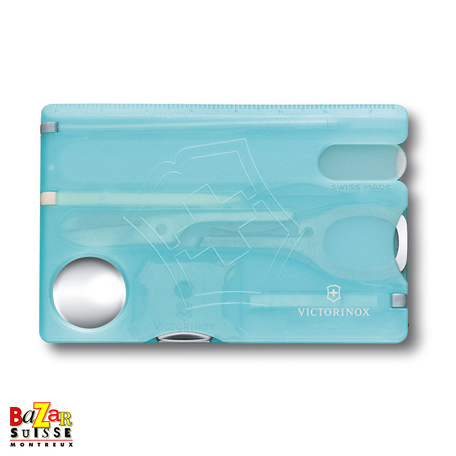 Carte multifonction Victorinox SwissCard Nailcare - bleu turquoise